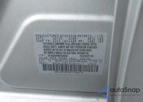 2019 Nissan Sentra Sv from USA, damaged, VIN 3N1AB7AP8KY436691